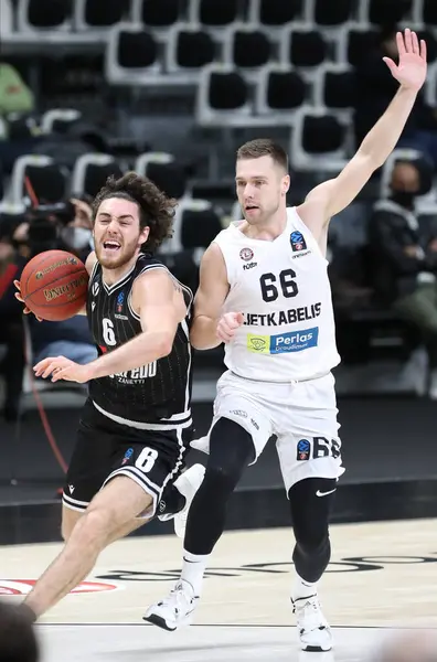 Alessandro Pajola Virtus Segafredo Bologna Paulius Valinskas Lietkabelis Durante Virtus — Foto de Stock