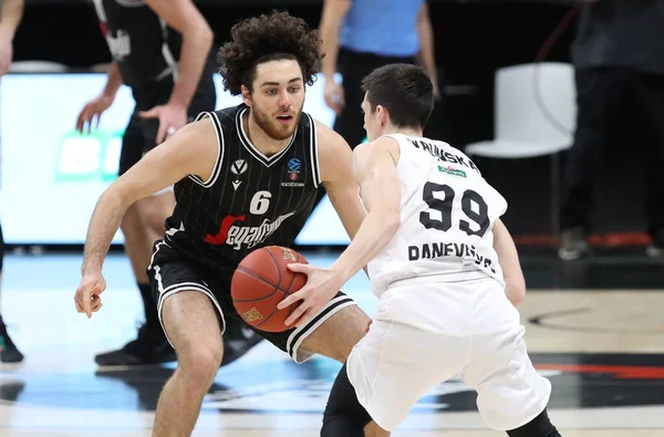 Alessandro Pajola Virtus Segafredo Bologna Durante Virtus Bologna Lietkabelis Campeonato — Foto de Stock