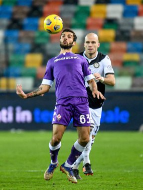 Patrick Cutrone (Fiorentina) Udinese Calcio - ACF Fiorentina - İtalyan futbol Coppa Italia maçı sırasında başlık 25 Kasım 2020 - Fotoğraf: LM / Ettore Griffoni