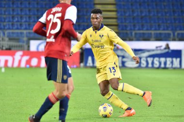 Cagliari Calcio ve Hellas Verona maçında Hellas Verona 'dan Udogie - İtalyan Coppa Italia maçı IN Cagliari, İtalya, 25 Kasım 2020 - Fotoğraf: LM / Luigi Canu