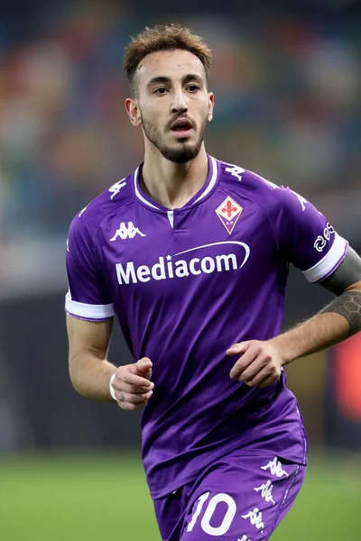 Fiorentinas Gaetano Castrovilli Actie Tijdens Italiaanse Voetbalwedstrijd Coppa Italia Udinese — Stockfoto