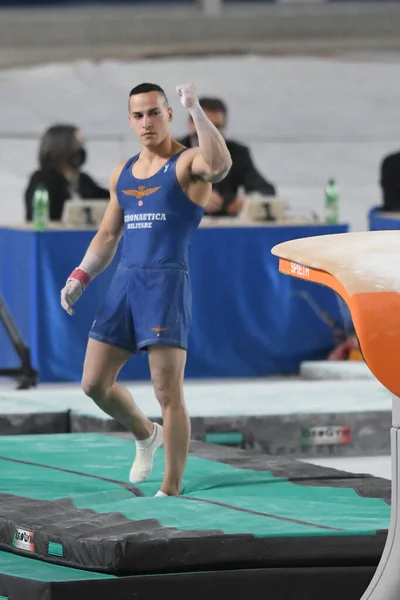 Andrea Cingolani Aeronautica Militare Artistic Gymnastics Italian Serie Finale Six — Stock Photo, Image