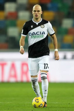 Udinese Bram Nuytinck, İtalya 'nın Udine kentindeki Dacia Arena Stadyumu' nda oynanan İtalyan Coppa Italia maçında Udinese Calcio, AC Fiorentina 'ya karşı oynuyordu. Fotoğraf Gabriele Menis / LM 