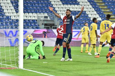 Cagliari Calcio, Esultanza 'dan Galvao Joao Pedro, Cagliari Calcio-Hellas Verona - İtalyan futbol Coppa Italia maçı IN Cagliari, İtalya, 25 Kasım 2020 - Fotoğraf: LM / Luigi Canu