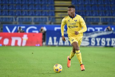 Cagliari Calcio ve Hellas Verona maçında Hellas Verona 'dan Udogie - İtalyan Coppa Italia maçı IN Cagliari, İtalya, 25 Kasım 2020 - Fotoğraf: LM / Luigi Canu