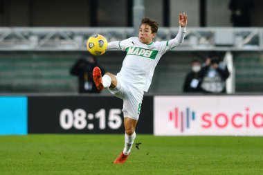 Maxime Lopez (Sassuolo) Hellas Verona ve Sassuolo Calcio - İtalyan futbolcu Serie A maçı Verona, İtalya, 22 Kasım 2020 - Kredi: LM / Alessio Tarpini