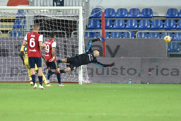 Guglielmo Vicario Cagliari Calcio Cagliari Calcio Hellas Verona Italian Football — стоковое фото