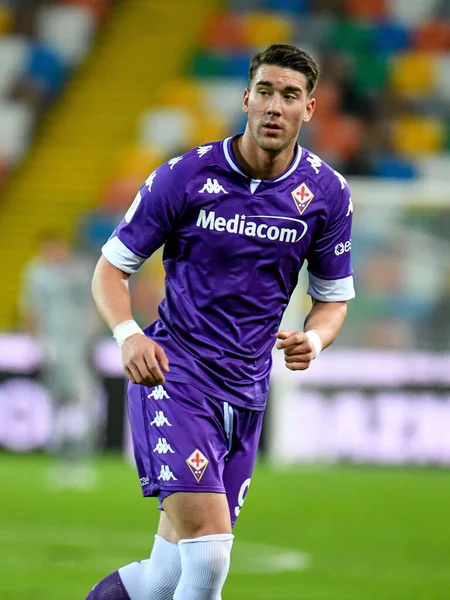 Dusan Vlahovic Fiorentina Durante Udinese Calcio Acf Fiorentina Partido Fútbol — Foto de Stock