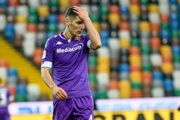 Nikola Milenkovic Fiorentina Putus Asa Selama Udinese Calcio Acf Fiorentina — Stok Foto