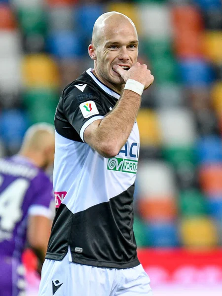 Bram Nuytinck Udinese Selama Udinese Calcio Acf Fiorentina Pertandingan Coppa — Stok Foto