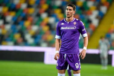 Dusan Vlahoviç (Fiorentina) Udinese Calcio, ACF Fiorentina 'ya karşı - İtalyan futbolu Coppa Italia maçı IN Udine, İtalya, 25 Kasım 2020 - Fotoğraf: LM / Ettore Griffoni