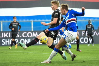 Jerdy Schouten (Bologna), MIKKEL DAMSGAARD (Sampdoria vs Bologna) - İtalyan futbol takımı Serie A match in Genova, İtalya, 22 Kasım 2020 - Fotoğraf: LM / Danilo Vigo