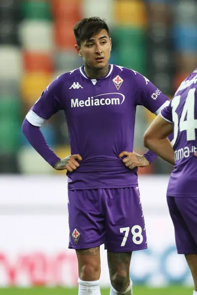 Fiorentinas Erick Pulgar Durante Partido Fútbol Italiano Coppa Italia Udinese — Foto de Stock