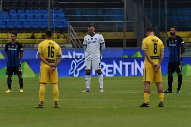 Pisa vs Cittadella sırasında Diego Armando Maradona anısına bir dakikalık saygı duruşu - İtalyan Futbol Şampiyonası Ligi BKT IN Pisa, İtalya, 28 Kasım 2020 - Fotoğraf: LM / Gabriele Masotti