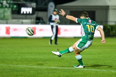 Ian Keatley (Benetton Treviso) dönüşümü Benetton Treviso, Dragons Rugby 'ye karşı - Rugby Guinness Pro 14 maçı IN Treviso, İtalya, 29 Kasım 2020 - Fotoğraf: LM / Ettore Griffoni