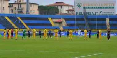 Pisa vs Cittadella sırasında Diego Armando Maradona anısına bir dakikalık saygı duruşu - İtalyan Futbol Şampiyonası Ligi BKT IN Pisa, İtalya, 28 Kasım 2020 - Fotoğraf: LM / Gabriele Masotti