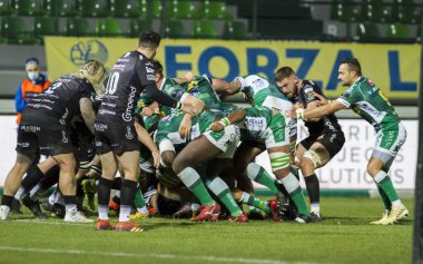 Benetton Treviso, Dragons Rugby 'ye karşı Rugby - Rugby Guinness Pro 14 maçında Treviso Maçı, İtalya, 29 Kasım 2020 - Kredi: LM / Alfio Guarise