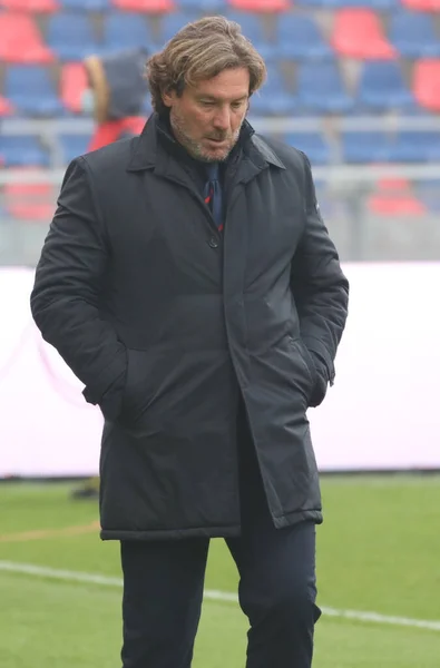 Treinador Principal Crotone Giovanni Stroppa Durante Partida Futebol Série Italiana — Fotografia de Stock