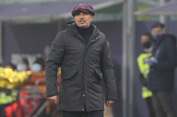 Bologna Hoofdcoach Sinisa Mihajlovic Tijdens Italiaanse Serie Voetbalwedstrijd Bologna Crotone — Stockfoto