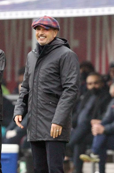 Allenatore Del Bologna Sinisa Mihajlovic Durante Partita Calcio Della Serie — Foto Stock