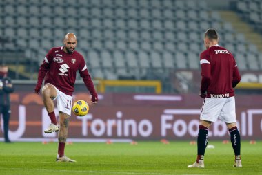 Simone Zaza (Torino FC) ve Andrea Belotti (Torino FC) Torino FC 'nin UC Sampdoria' ya karşı oynadığı maçtan önce ısındılar - İtalyan Serie A karşılaşması Torin, İtalya, 30 Kasım 2020 - Fotoğraf: LM / Francesco Scaccianoce