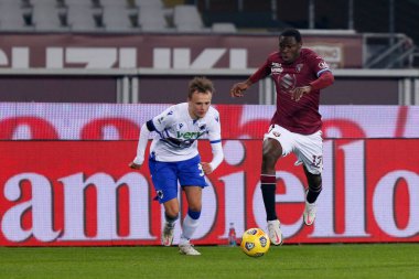 Torino FC ve UC Sampdoria maçında Wilfried Singo (Torino FC) - İtalya Serie A maçı Turin, İtalya 'da, 30 Kasım 2020 - Fotoğraf: LM / Francesco Scaccianoce