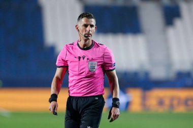 Hakem Tasos Sidiropoulos (GRE) Atalanta Bergamasca Calcio-FC Midtjylland - UEFA Şampiyonlar Ligi futbol maçı in Bergamo, İtalya, 01 Aralık 2020 - Kredi: LM / Francesco Scaccianoce