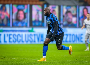 FC Internazionale takımından Romelu Lukaku, FC Internazionale - FC Internazionale - Bologna FC - San Siro Stadyumu, Milan, İtalya - Fotoğraf: FCI / Fabrizio Carabelli / LM