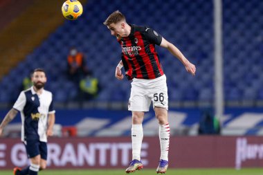 Alexis Saelemaekers (AC Milan) UC Sampdoria vs AC Milan - İtalya Serie A maçı Cenova, İtalya - Kredi: LM / Francesco Scaccianoce