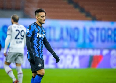 FC Internazionale takımından Lautaro Martnez, FC Internazionale ile FC Internazionale FC-Bologna FC maçı sırasında 5 Aralık 2020 - Fotoğraf: FCI / Fabrizio Carabelli / LM 