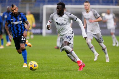 Musa Barrow (Bologna FC) FC-Bologna Calcio maçında - İtalyan futbolcu Serie A karşılaşması Milan, İtalya 'da, 5 Aralık 2020 - Fotoğraf: LM / Francesco Scaccianoce