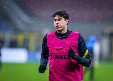 FC Internazionale takımından Alessandro Bastoni, FC Internazionale - FC Internazionale - Bologna FC - San Siro Stadyumu, Milan, İtalya - Fotoğraf: FCI / Fabrizio Carabelli / LM