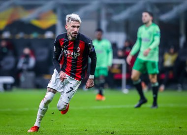 AC Milan 'dan Samu Castillejo UEFA Avrupa Ligi 2020 / 21 futbol karşılaşmasında AC Milan ile Celtic FC arasındaki San Siro Stadyumu, Milan, İtalya - Fotoğraf: FCI / Fabrizio Carabelli / LM