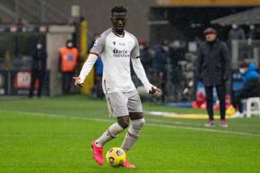 Musa Barrow (Bologna FC) FC-Bologna Calcio maçında - İtalyan futbolcu Serie A karşılaşması Milan, İtalya 'da, 5 Aralık 2020 - Fotoğraf: LM / Luca Rossini