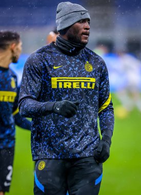 FC Internazionale takımından Romelu Lukaku, FC Internazionale - FC Internazionale - Bologna FC - San Siro Stadyumu, Milan, İtalya - Fotoğraf: FCI / Fabrizio Carabelli / LM