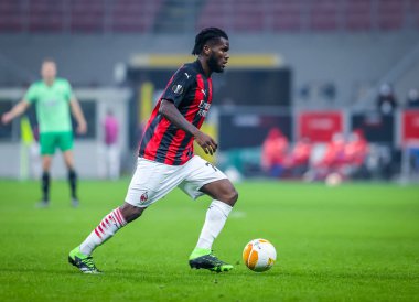 AC Milan 'dan Franck Kessie, UEFA Avrupa Ligi 2020 / 21 futbol karşılaşmasında AC Milan ile Celtic FC arasındaki San Siro Stadyumu, Milan, İtalya - Fotoğraf: FCI / Fabrizio Carabelli / LM