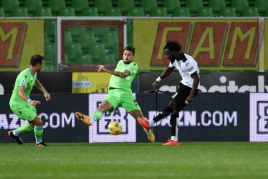 AC Spezia takımından Nbla Nzola, Spezia Calcio 'nun SS Lazio' ya karşı oynadığı maçta gol attı - İtalya 'nın Cesena kentinde oynanan maç, 5 Aralık 2020 - Fotoğraf: LM / Matteo Papini