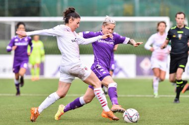Valentina Bergamaschi (Milan) ve Lana Clelland (Fiorentina Femminile) ACF Fiorentina femminile - İtalyan futbolcu Serie A Women match in Florence, İtalya, 05 Aralık 2020 - Fotoğraf: LM / Lisa Guglielmi
