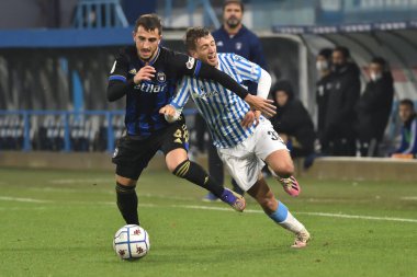Francesco Belli (Pisa) ve Marco Sala (Spal vs Pisa) İtalya Futbol Şampiyonası Ligi BKT IN Ferrara, İtalya, Aralık 05, 2020 - Fotoğraf: LM / Gabriele Masotti