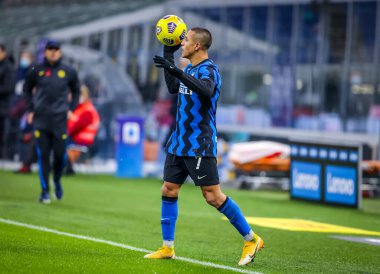 FC Internazionale takımından Alexis Sanchez, FC Internazionale - FC Internazionale - Bologna FC - San Siro Stadyumu, Milan, İtalya - Fotoğraf: FCI / Fabrizio Carabelli / LM
