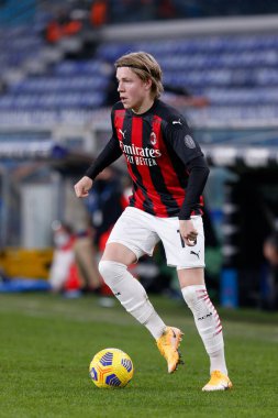 Jens Hauge (AC Milan) UC Sampdoria-AC Milan maçında - İtalyan Serie A karşılaşması Cenova, İtalya 'da, Aralık 06, 2020 - Fotoğraf: LM / Francesco Scaccianoce