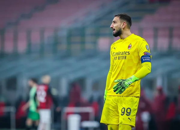 Gianluigi Donnarumma Del Milan Durante Partido Fútbol Uefa Europa League — Foto de Stock