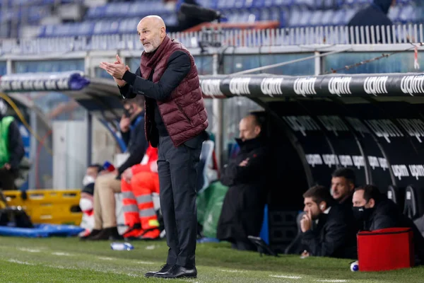 Stefano Pioli Milan Durante Sampdoria Milan Fútbol Italiano Serie Partido — Foto de Stock