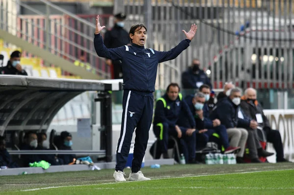 Filippo Inzaghi Gerente Lazio Gestos Durante Spezia Calcio Lazio Fútbol —  Fotos de Stock