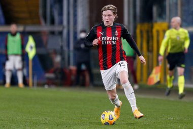 Jens Hauge (AC Milan) UC Sampdoria-AC Milan maçında - İtalyan Serie A karşılaşması Cenova, İtalya 'da, Aralık 06, 2020 - Fotoğraf: LM / Francesco Scaccianoce