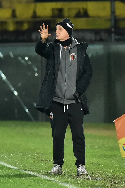 Entrenador Principal Ascoli Delio Rossi Durante Pisa Ascoli Liga Italiana — Foto de Stock