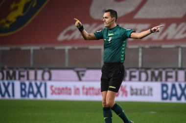 Genoa CFC-Juventus FC maçında Marco Di Bello ile oynanan maçın hakemi - İtalyan Serie A maçı Cenova, İtalya 'da, 13 Aralık 2020 - Fotoğraf: LM / Danilo Vigo