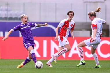Lana Clelland (Fiorentina Femminile) ve Klara Cahynova (Slavia Praga) Fiorentina Femminile, Slavia Praga 'ya karşı - UEFA Şampiyonlar Ligi Bayanlar Futbol Maçı Florence, İtalya, 10 Aralık 2020 - Fotoğraf: LM / Lisa Guglielmi