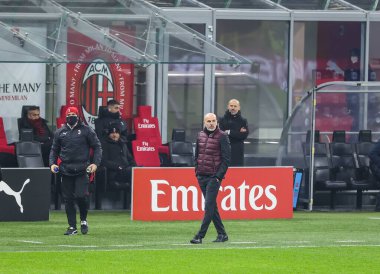 AC Milan Stefano Pioli 'nin teknik direktörü Serie A 2020 / 21' de AC Milan ile Parma Calcio arasında oynanan San Siro Stadyumu, Milan, İtalya - Fotoğraf: FCI / Fabrizio Carabelli / LM