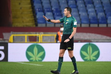 Genoa CFC-Juventus FC maçında Marco Di Bello ile oynanan maçın hakemi - İtalyan Serie A maçı Cenova, İtalya 'da, 13 Aralık 2020 - Fotoğraf: LM / Danilo Vigo